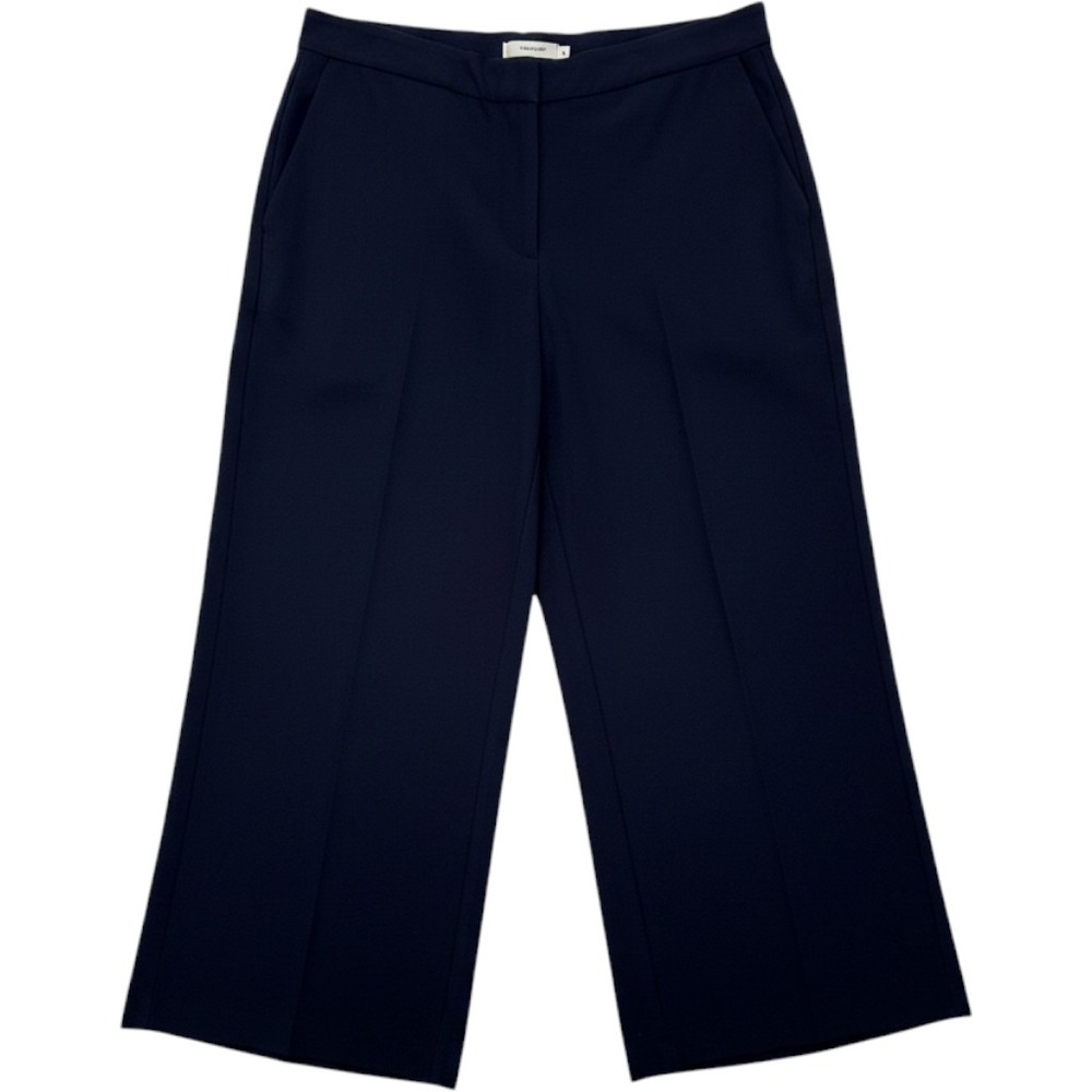 Eileen‎ Fisher Navy Blue Wide Leg Crop Pants Womens 4 Viscose Crepe capsule